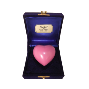 KEEPSAKE PINK HEART IN VELVET BOX