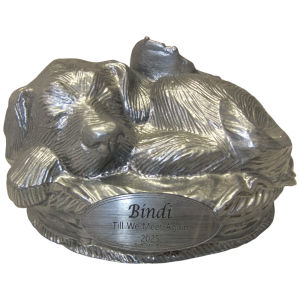 Pet Cremation Premium 7 – Metal Dog Urn in Silver