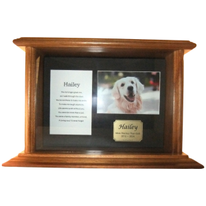 Pet Cremation Premium 10 – Timber Photo Cabinet in Oak Pet Cremation Premium 10 – Timber Photo Cabinet in Oak