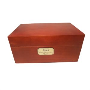 Large Pet Cremation Garden Memorial - Imported Timber Box in Rosewood
