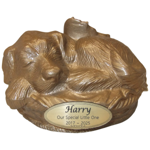 Pet Cremation Premium 7 – Metal Dog Urn in Gold