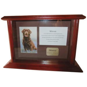 Pet Cremation Premium 10 – Timber Photo Cabinet in Rosewood