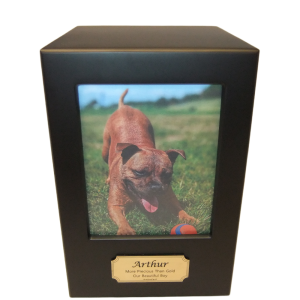 Pet Cremation Premium 13 – Timber Photo Box in Black