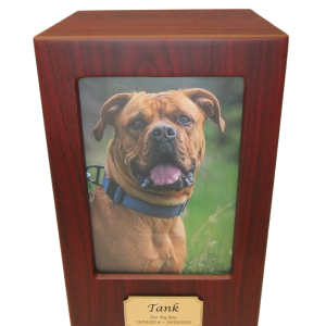 Pet Cremation Premium 13 – Timber Photo Box in Rosewood