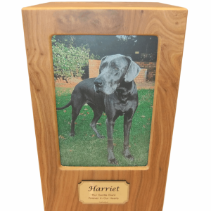 Pet Cremation Premium 13 – Timber Photo Box in Oak