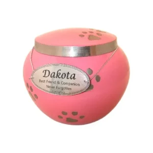 Pet Cremation Premium 5 – Pink Metal Paw Print Urn Pet Cremation Premium 5 – Pink Metal Paw Print Urn