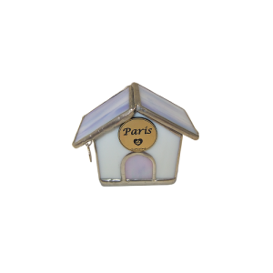 KEEPSAKE BLUE STAINED GLASS KENNEL
