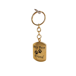 KEEPSAKE STAINLESS STEEL GOLD KEYRINGS -MY BEST FRIEND