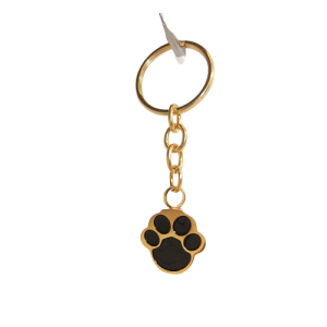 KEEPSAKE STAINLESS STEEL GOLD KEYRINGS – PAW PRINT