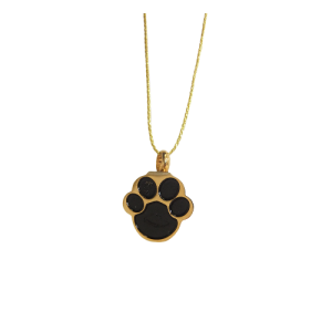 KEEPSAKE STAINLESS STEEL GOLD NECKLACE -PAW PRINT