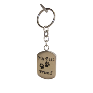 KEEPSAKE STAINLESS STEEL SILVER KEYRINGS -MY BEST FRIEND