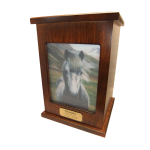 Large Pet Cremation Premium 1 - Solid Oak Timber Photo Box