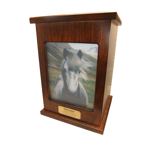 Large Pet Cremation Premium 1 – Solid Oak Timber Photo Box